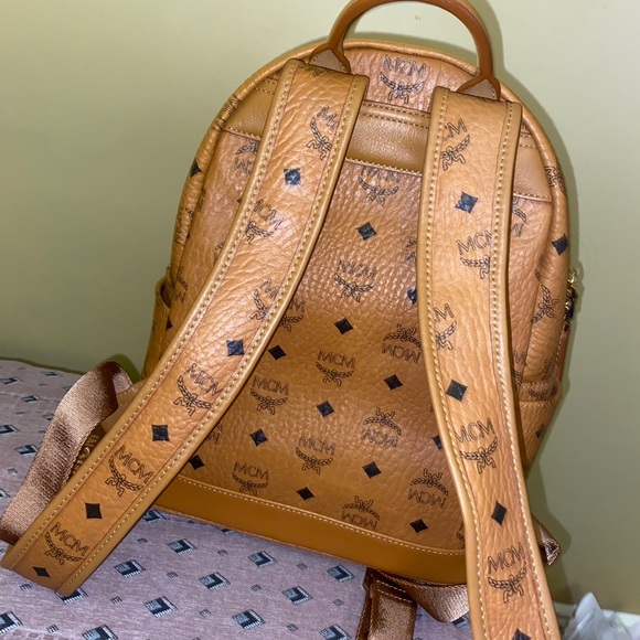 Brand New MCM Studded Cognac Backpack main image 6